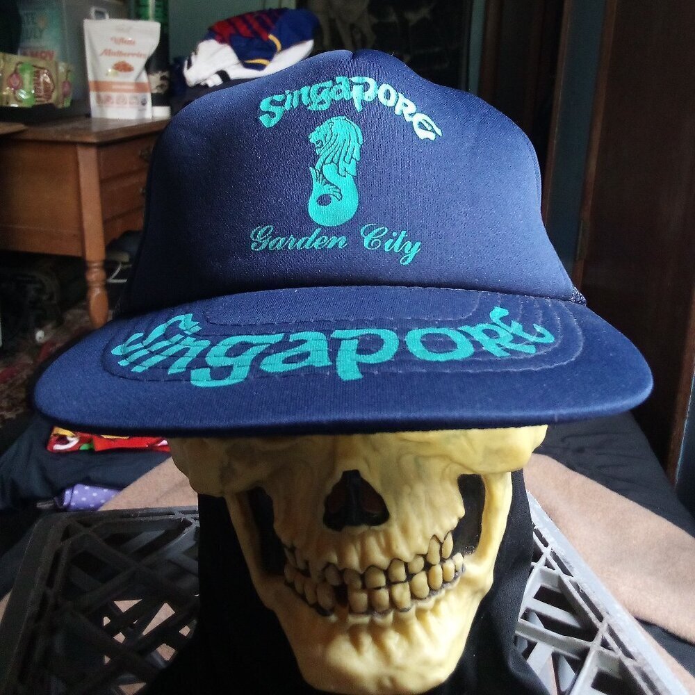 Deadstock Vintage Singapore Garden City Snap Trucker Hat Cap